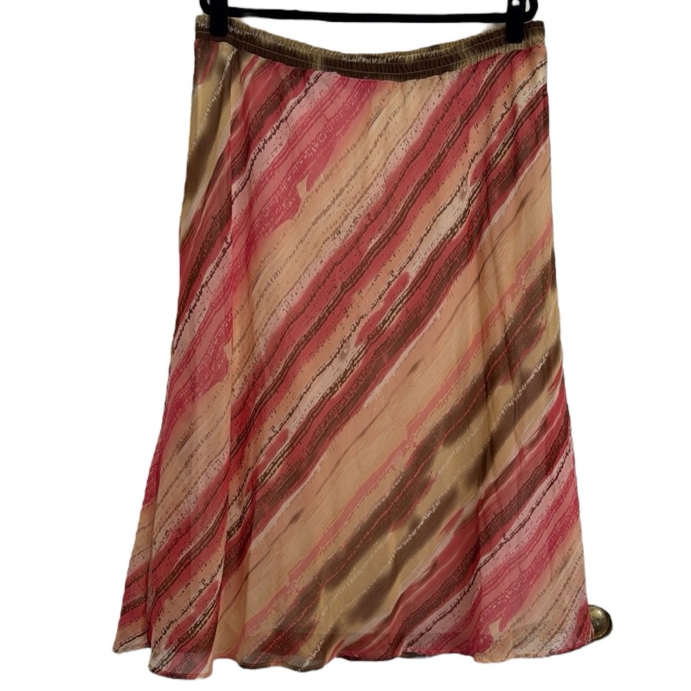 🌻 Notations Sheer Overlay Midi Skirt